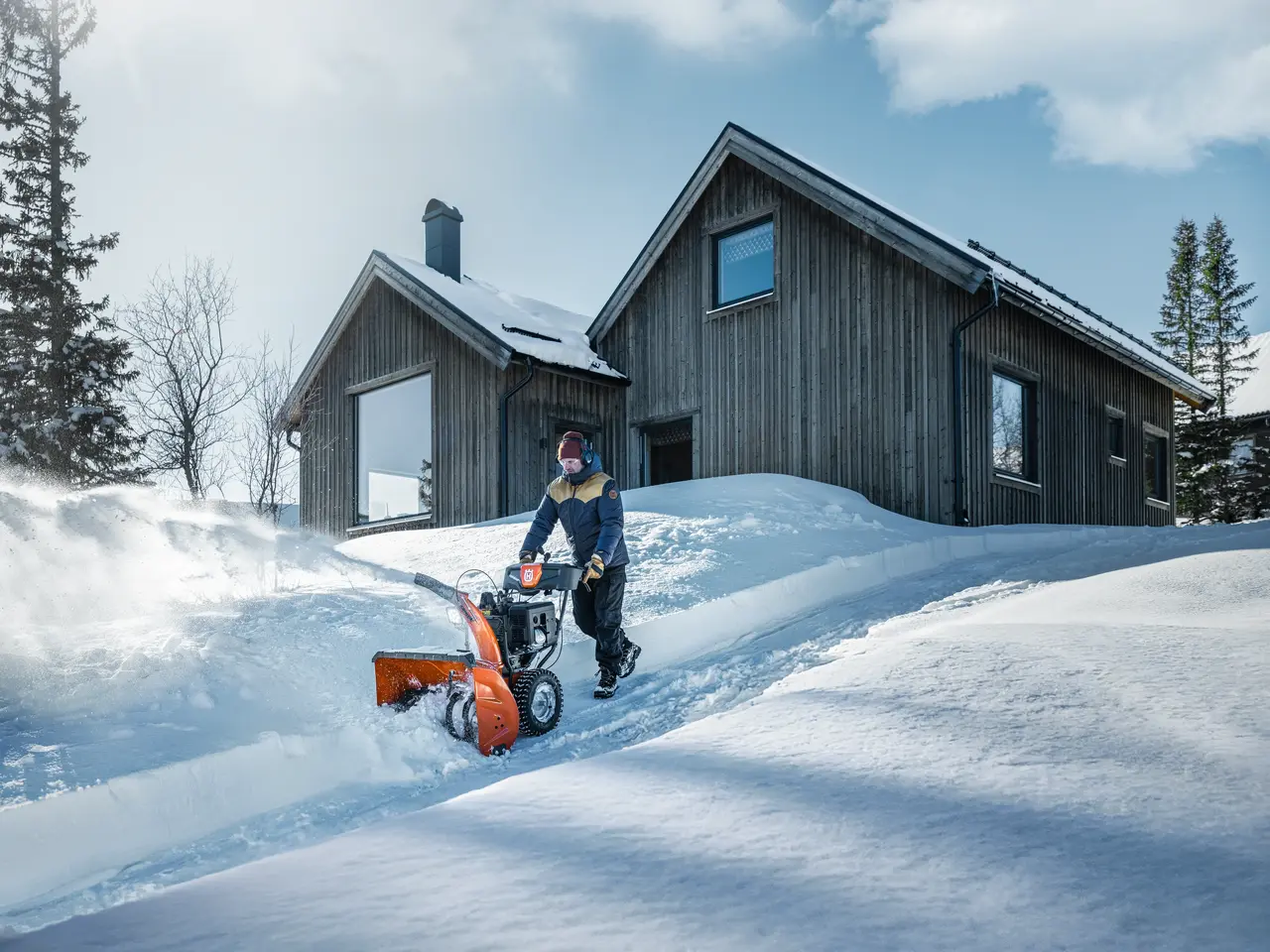Snøfreser i arbeid